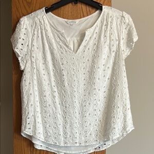 White Eyelet Women's Top